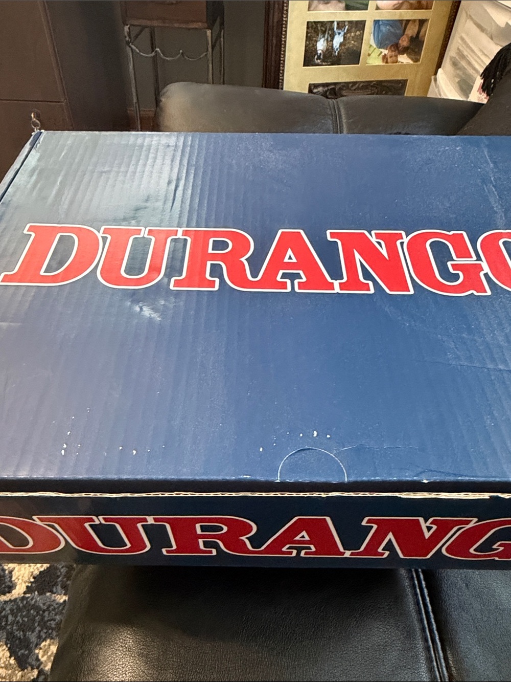 Box with brand text